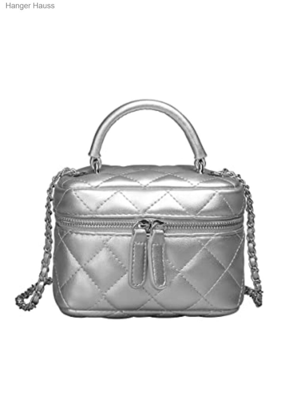 Vegan Leather Box Bag Crossbody Purse Chic Mini Chain Shoulder Bag